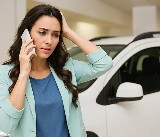 Klient dzwoni do RosTech uslugi dorabiania kluczy do auta oraz IT